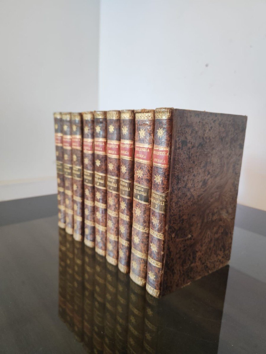 9 Volumes De "l'histoire De Naples" - édition 1821-photo-1