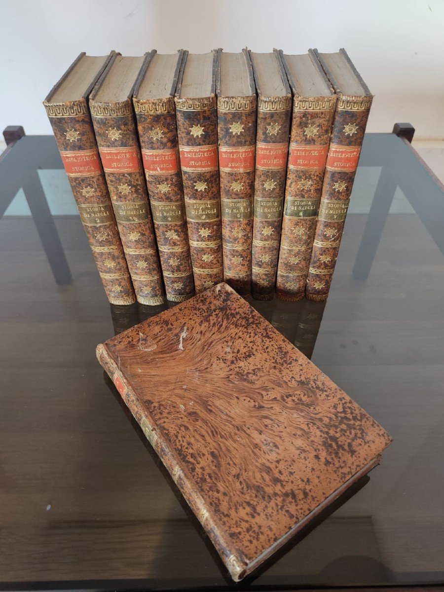 9 Volumes Of The "history Of Naples" - 1821 Edition-photo-2