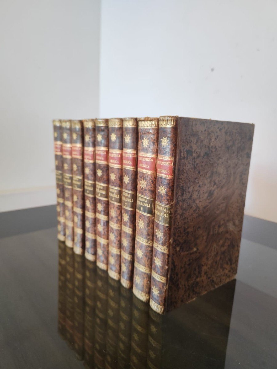 9 Volumes Of The "history Of Naples" - 1821 Edition-photo-3