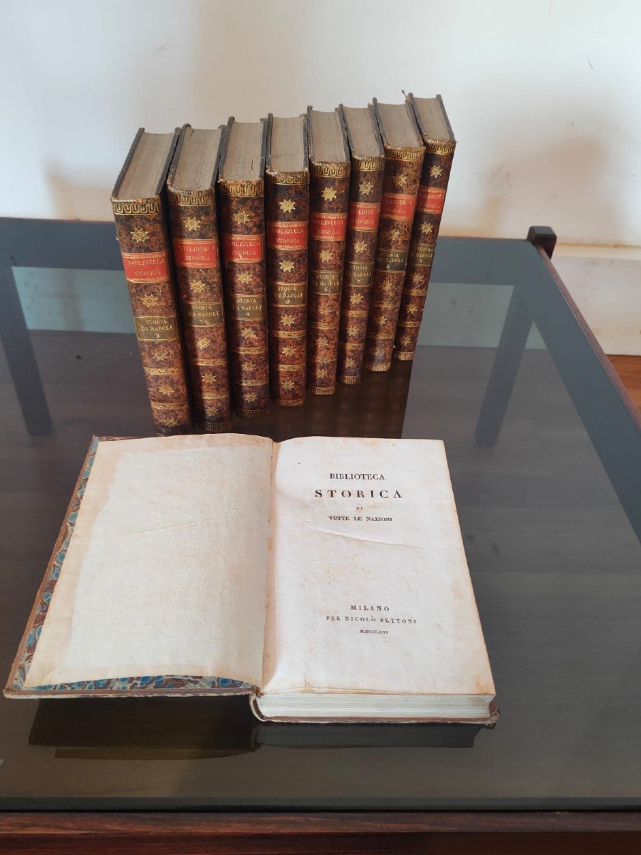 9 Volumes Of The "history Of Naples" - 1821 Edition-photo-4