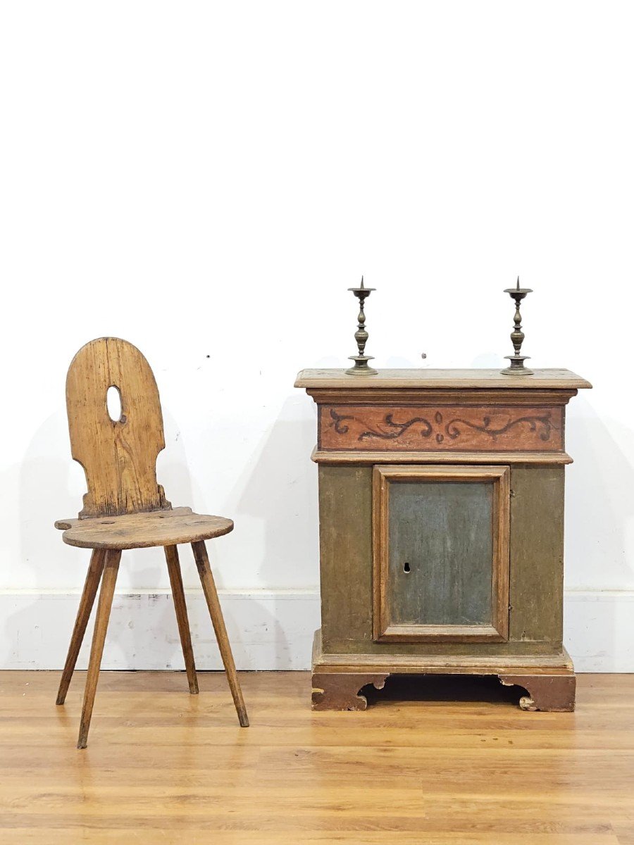 Antique Small Lacquered Sideboard - 18th Century-photo-4