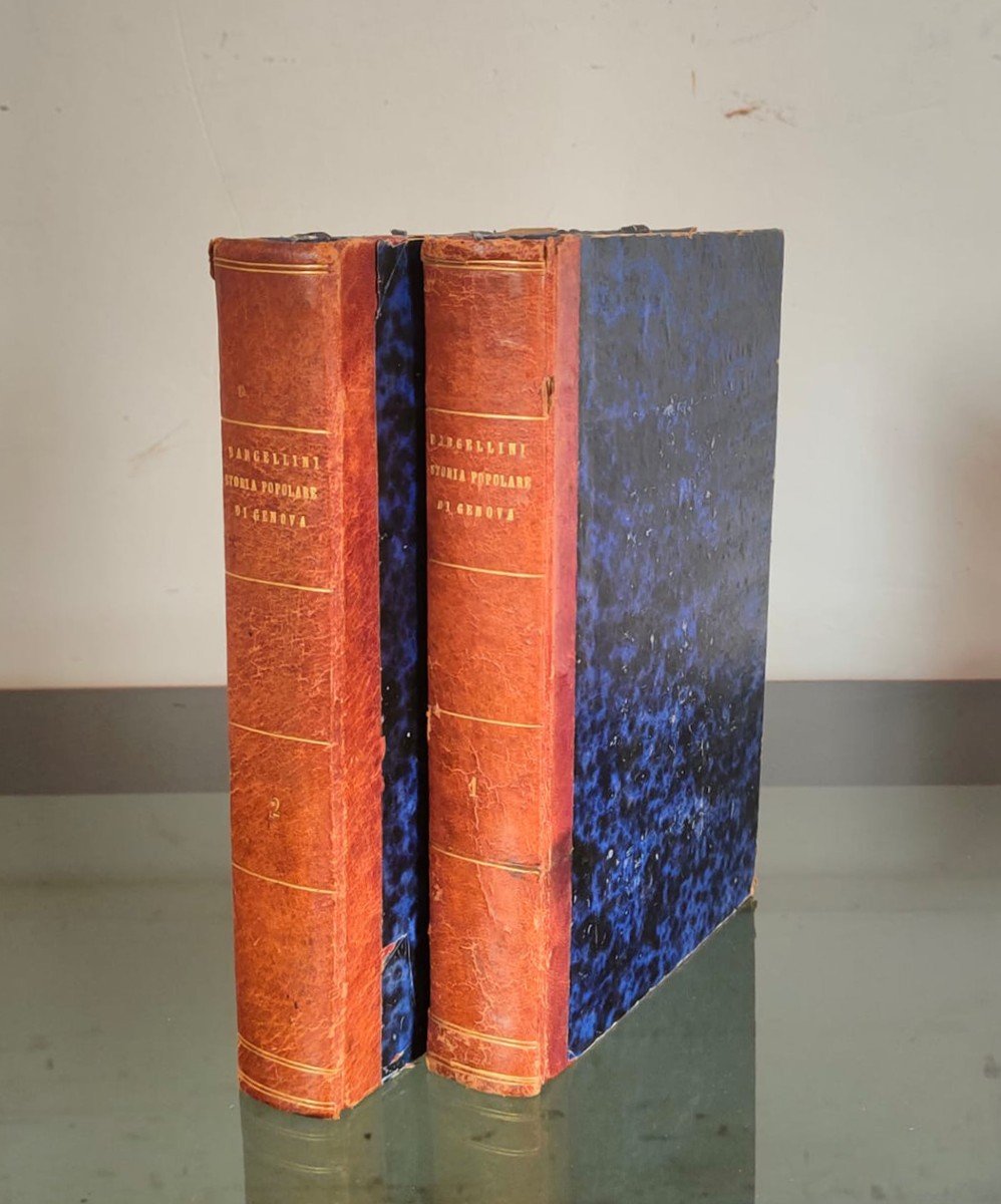 "storia Popolare Di Genova Dalla Sua Origine Ai Nostri Giorni " (1856) N°2 Volumes-photo-2