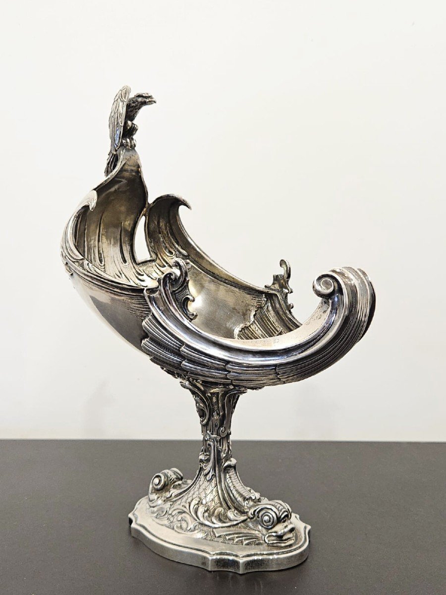 Nautilus In Embossed Silver - Early 1900s-photo-3