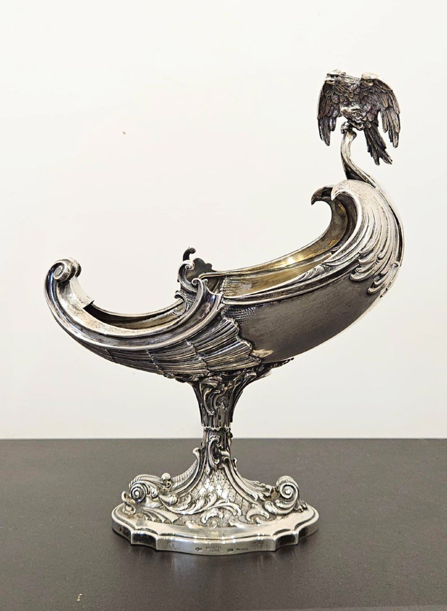 Nautilus In Embossed Silver - Early 1900s