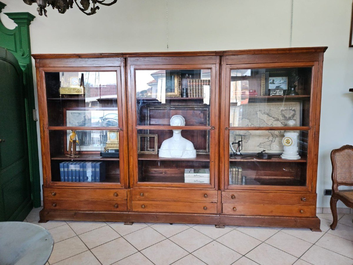 3-door Archive Bookcase - 19th Century-photo-2