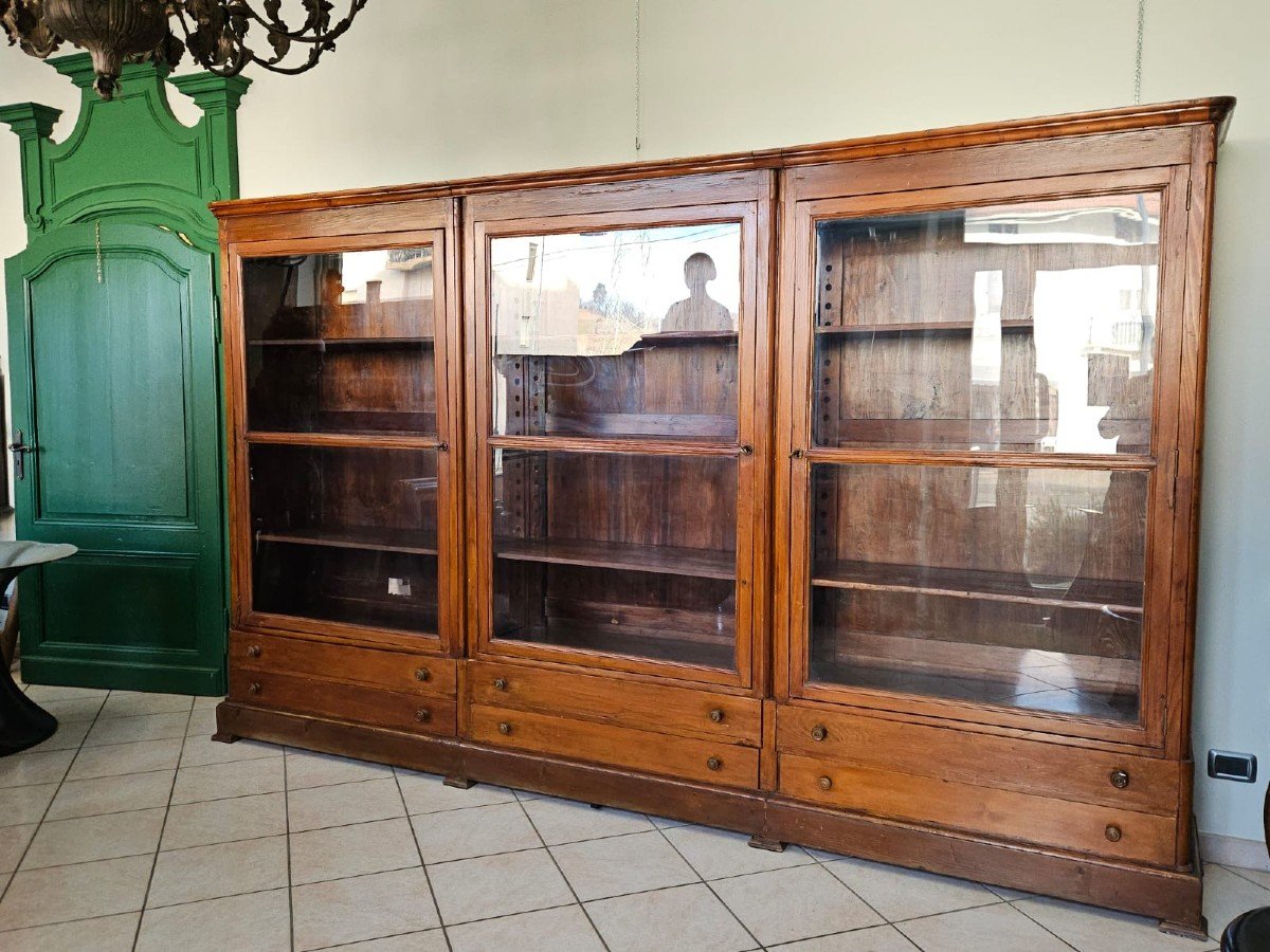 3-door Archive Bookcase - 19th Century-photo-3