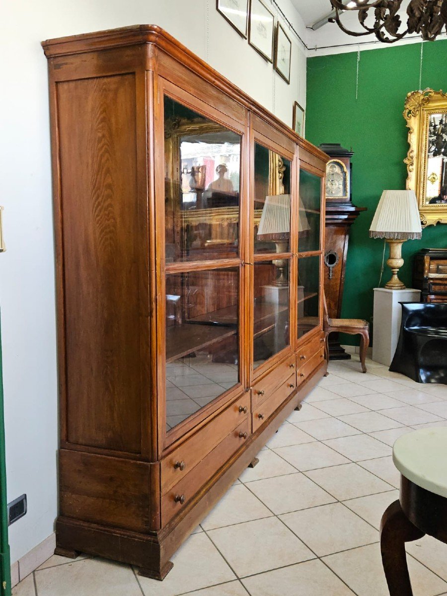 3-door Archive Bookcase - 19th Century-photo-4