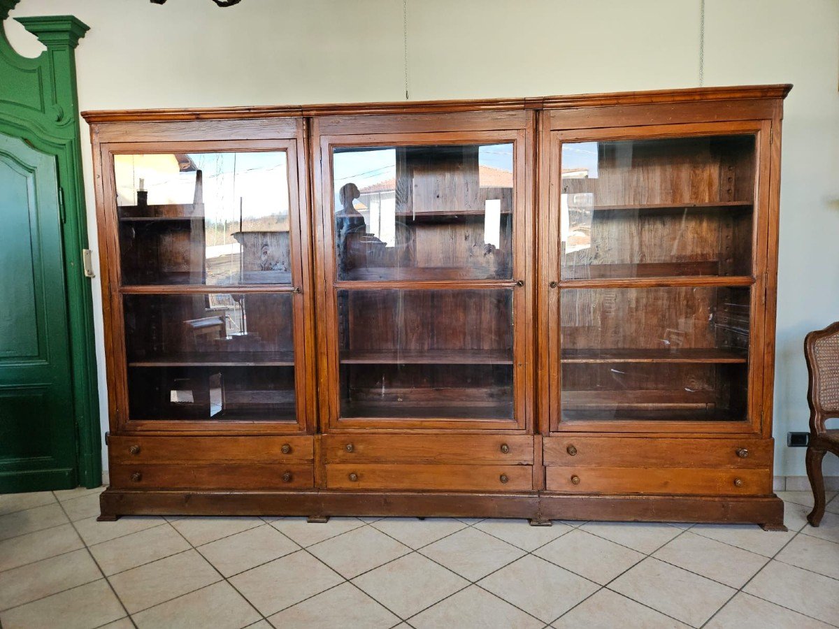 3-door Archive Bookcase - 19th Century-photo-6