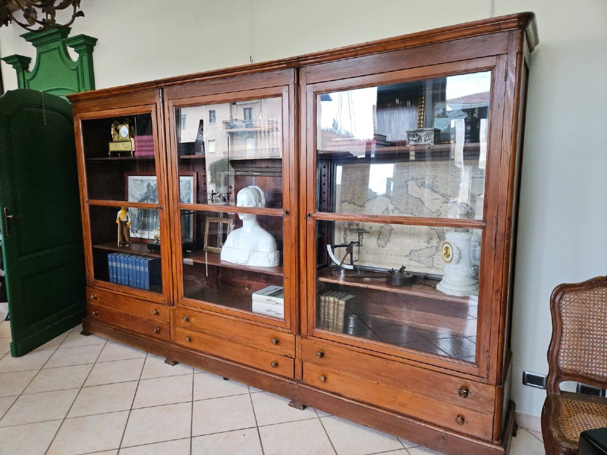 3-door Archive Bookcase - 19th Century-photo-7