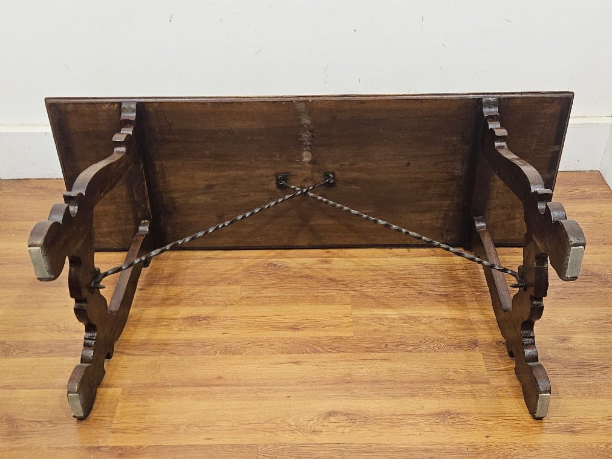 Antique Walnut Refectory Table - 19th / 20th Century-photo-3