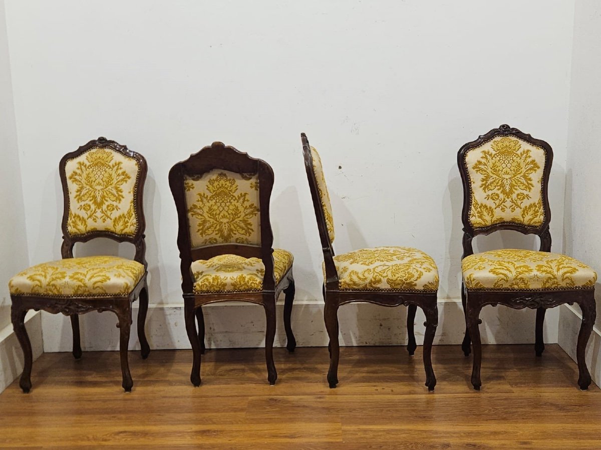 4 Louis XV Chairs - 18th Century-photo-3