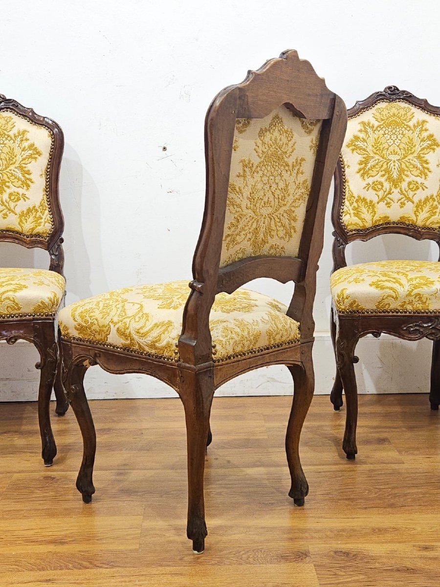 4 Louis XV Chairs - 18th Century-photo-4