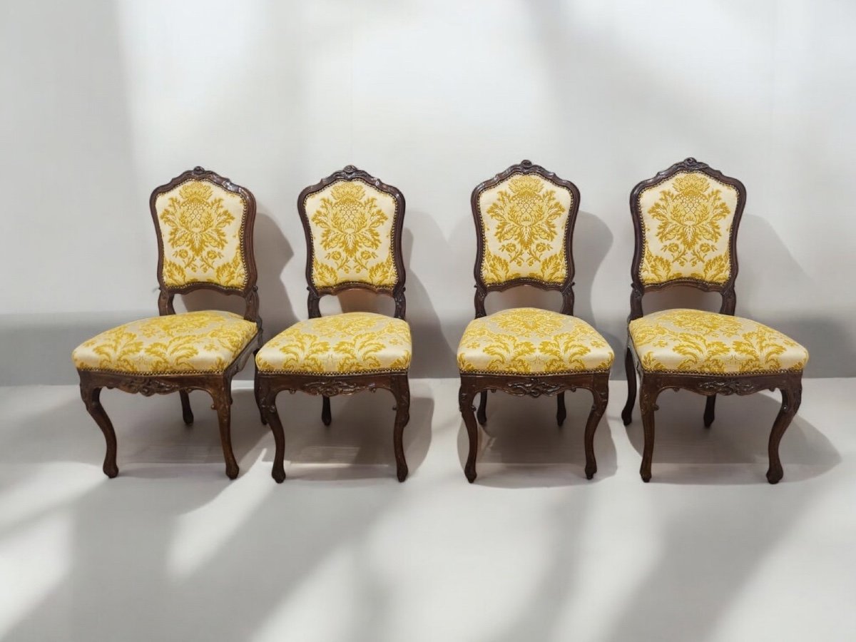 4 Louis XV Chairs - 18th Century