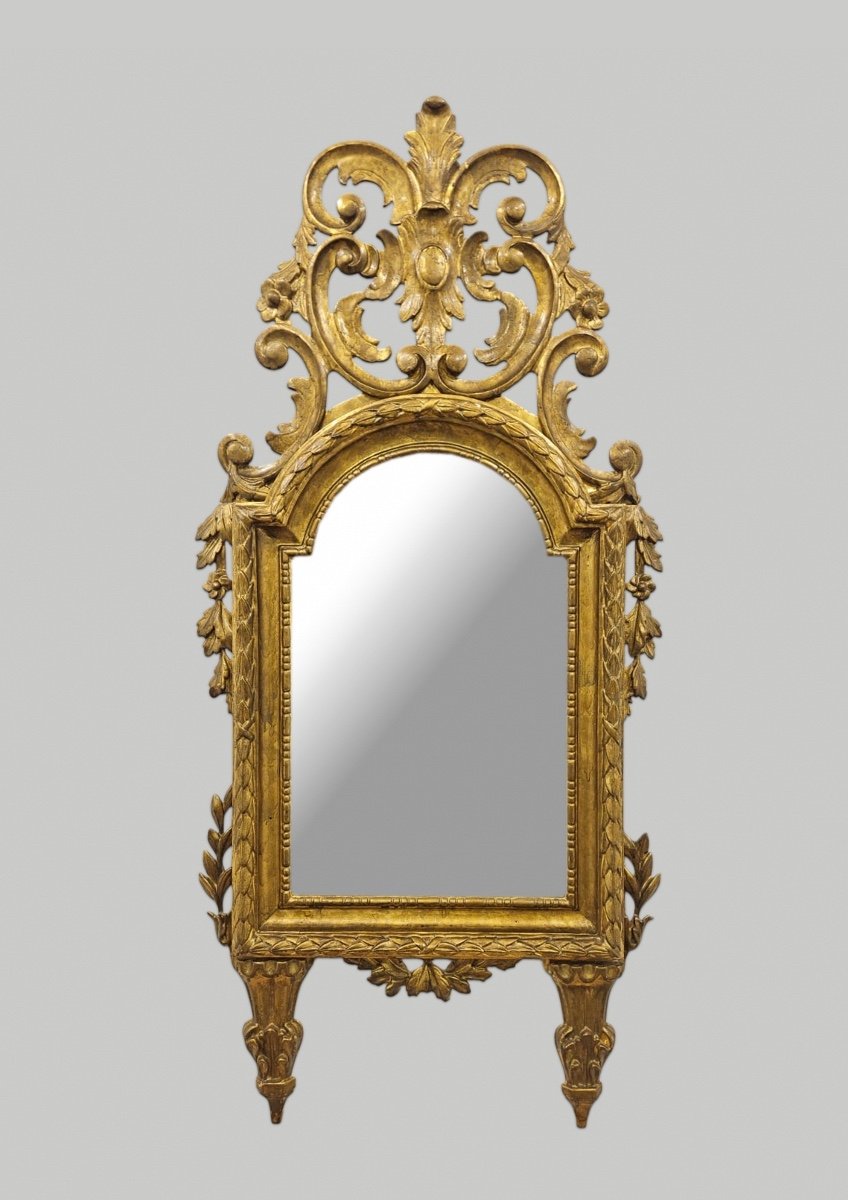 Miroir Louis XVI Piémontais - XVIIIe Siècle