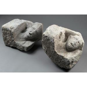 Ancient Granite Corner Capitals - 15th Century