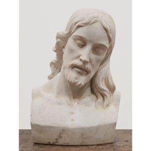 Sculpture Christ En Marbre Statuaire Blanc De Carrare
