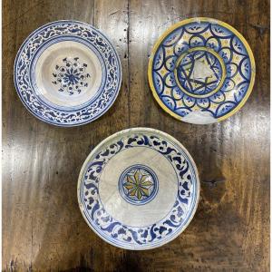 3 Ancient Faenza Plates - 16th Century