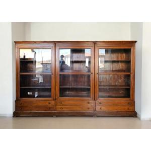 3-door Archive Bookcase - 19th Century