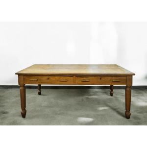 Table En Chêne Avec 2 Tiroirs - Début Des Années 1900