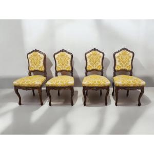 4 Louis XV Chairs - 18th Century