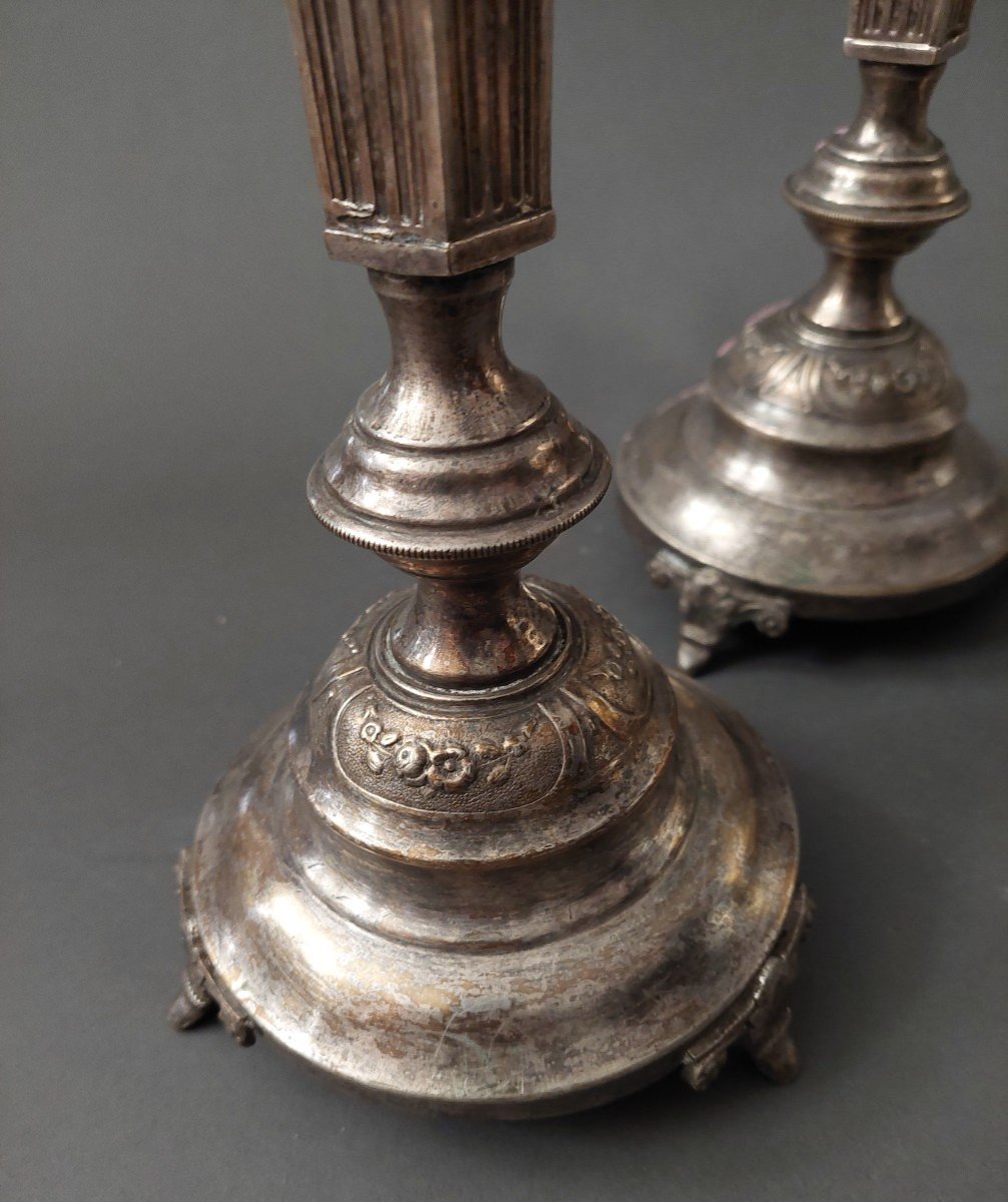 Silver Candlesticks. 19 Centuries.-photo-3