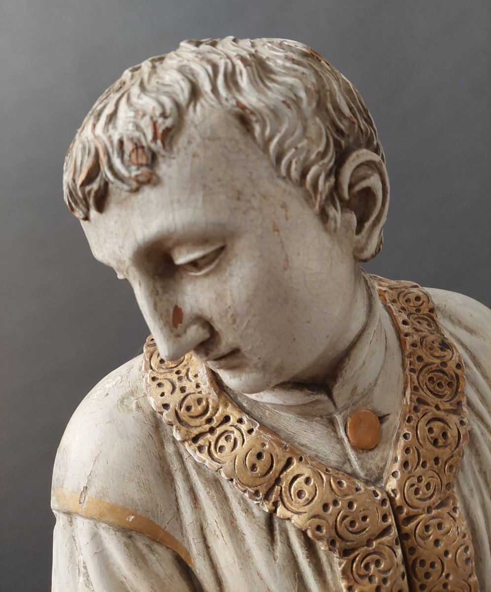 Wooden Sculpture. Saint Aloiz. 18 Centuries.-photo-1