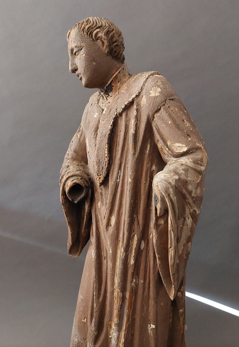 Wooden Sculpture. Religious In The 19th Century.-photo-4