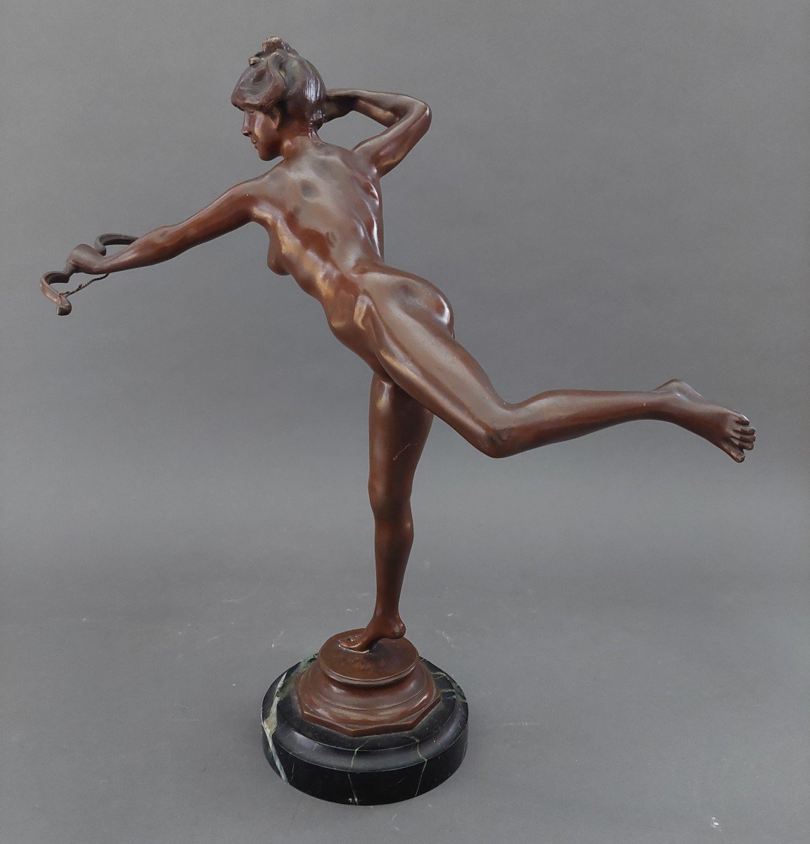 Diana Hunter. Bronze J Falguiere. 1831-1900.-photo-4