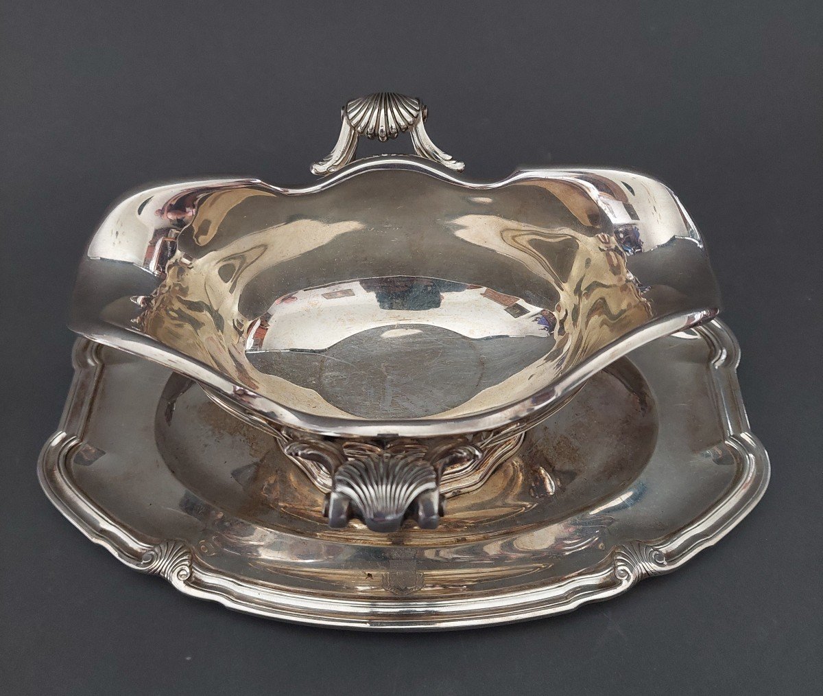 Emile Puiforcat Silver. In Sauce For 19 Centuries. Weight 958 Gr.-photo-2