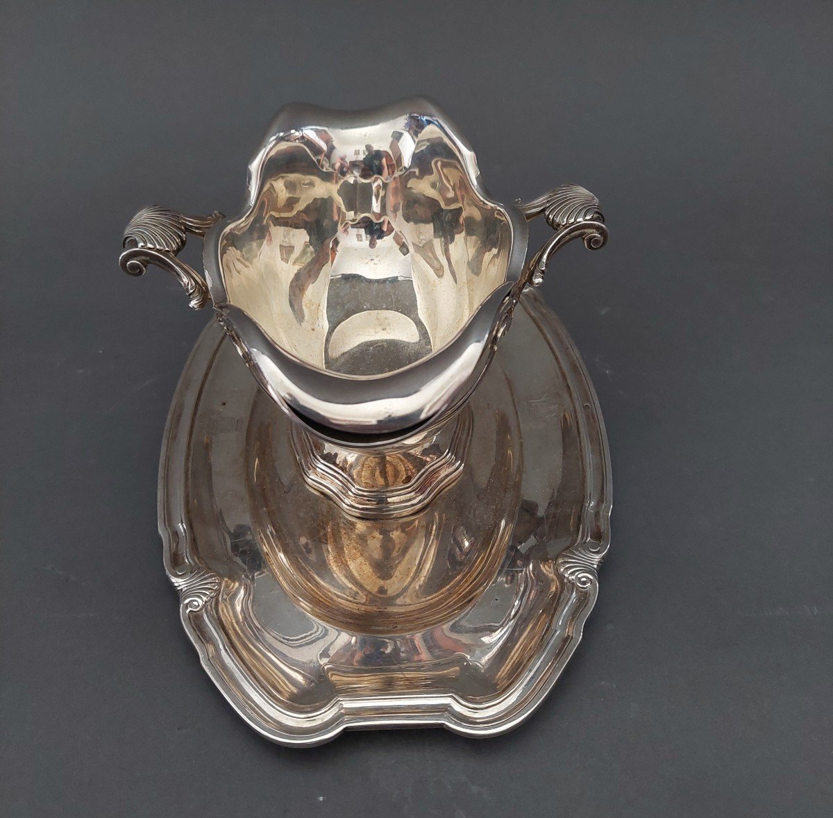 Emile Puiforcat Silver. In Sauce For 19 Centuries. Weight 958 Gr.-photo-3