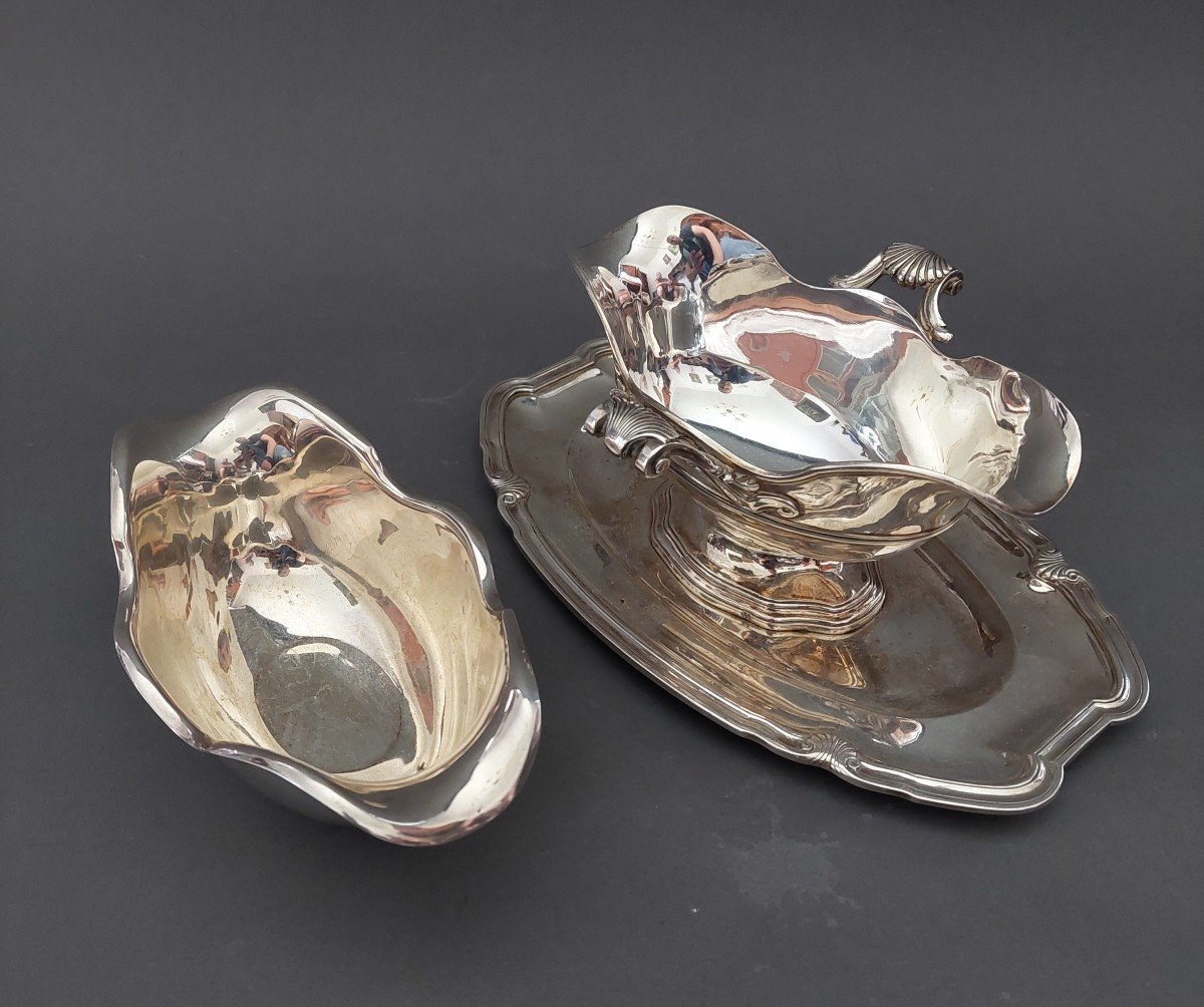 Emile Puiforcat Silver. In Sauce For 19 Centuries. Weight 958 Gr.-photo-1