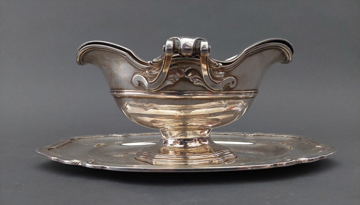 Emile Puiforcat Silver. In Sauce For 19 Centuries. Weight 958 Gr.-photo-3