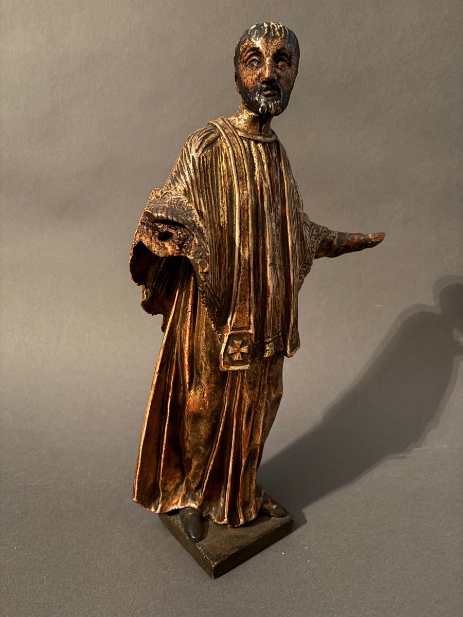 Religious Wooden Sculpture. 18th Century.-photo-3