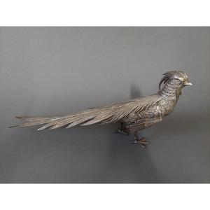 Silver Pheasant. Manufacturer Spain. 19th Century