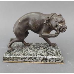 Dog Sculpture. Bronze In The 19th Century.