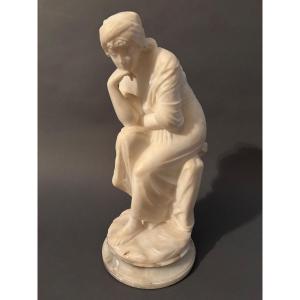 Alabaster Sculpture. 19th Century.