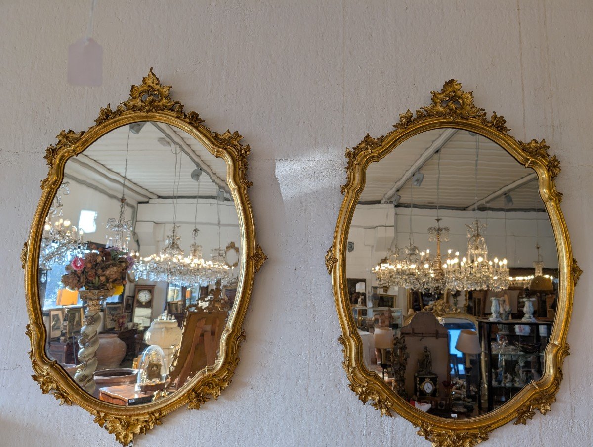 Paire Of Genoese Mirrors-photo-2