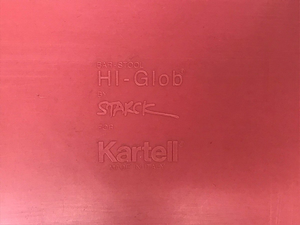  Paire de tabourets hauts design  "Hi-Glob", PHILIPPE STARCK pour KARTELL-photo-1