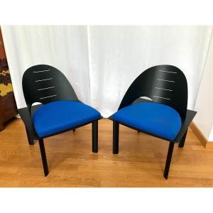Fireside Chair/ Armchair, Patrice Bonneau For Genexco, 80s - 2 Available