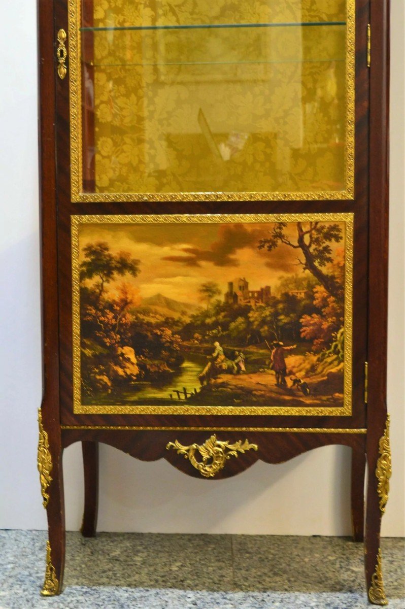 Vitrine de style Louis XV en acajou africain | 157 Cm-photo-3