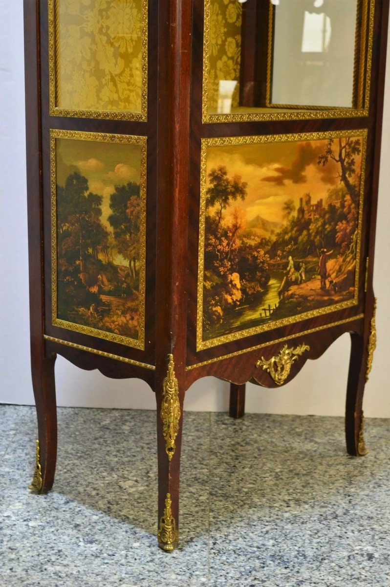 Vitrine de style Louis XV en acajou africain | 157 Cm-photo-4