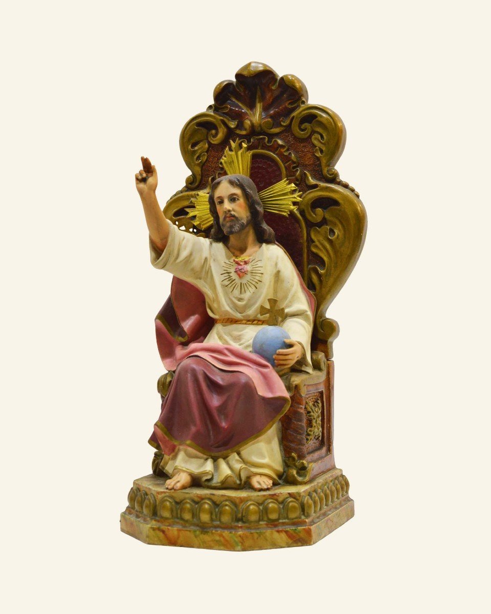 Sacred Heart Of Jesus – Christian Art Olot – Enthroned Image-photo-2