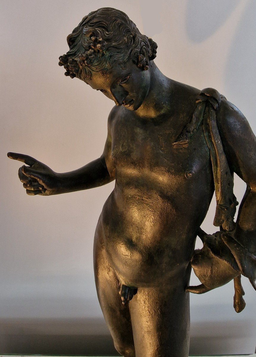 Narcisse - Bronze Originaire Des Fouilles De Pompéi - Fin XIX 