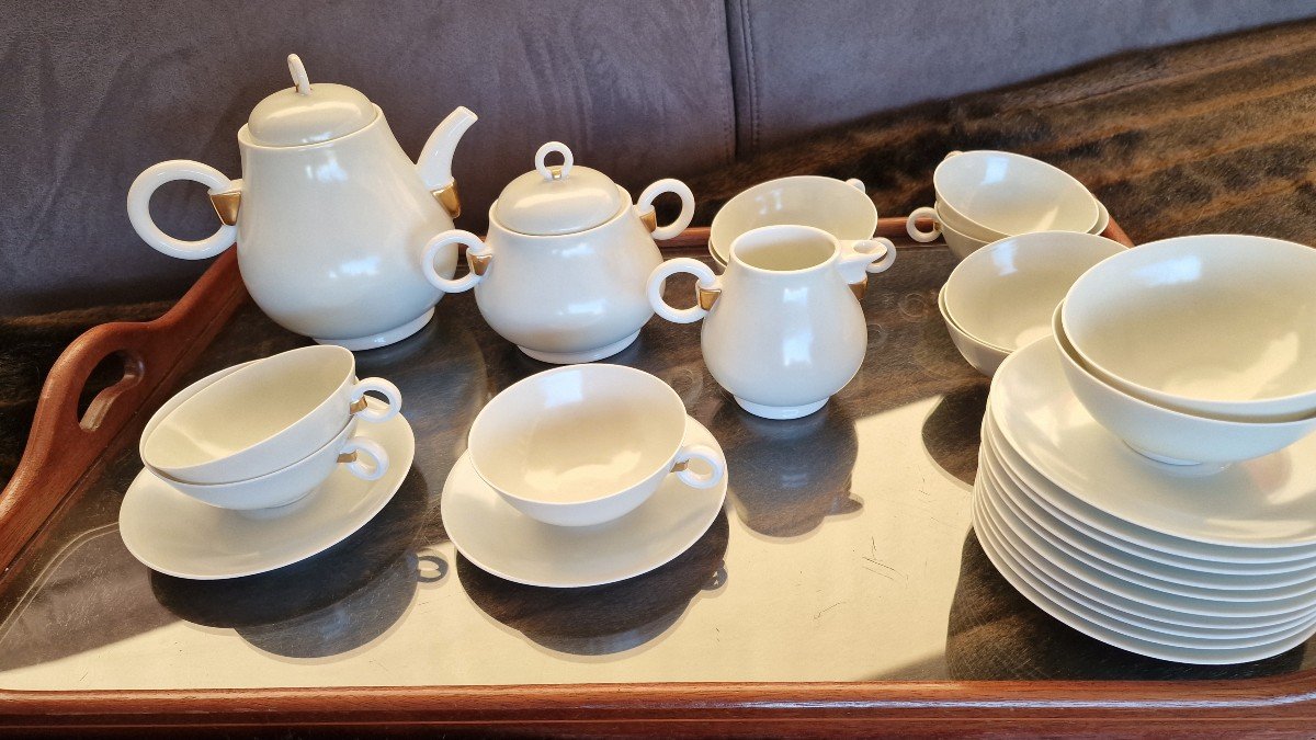 Tea Service - Limoges- A.vignaud - Art Deco Style. 