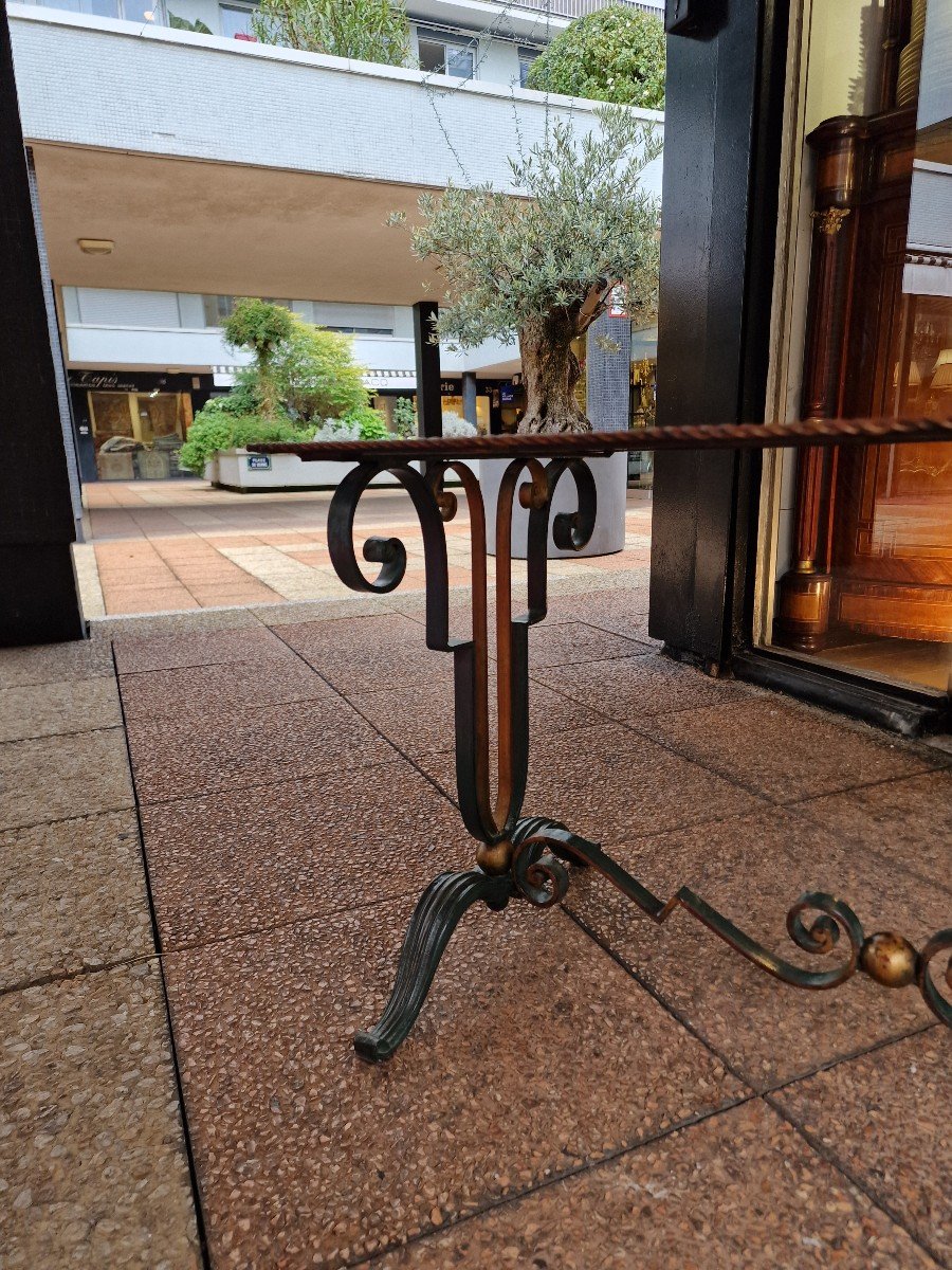 Wrought Iron Coffee Table Circa 1940-photo-2