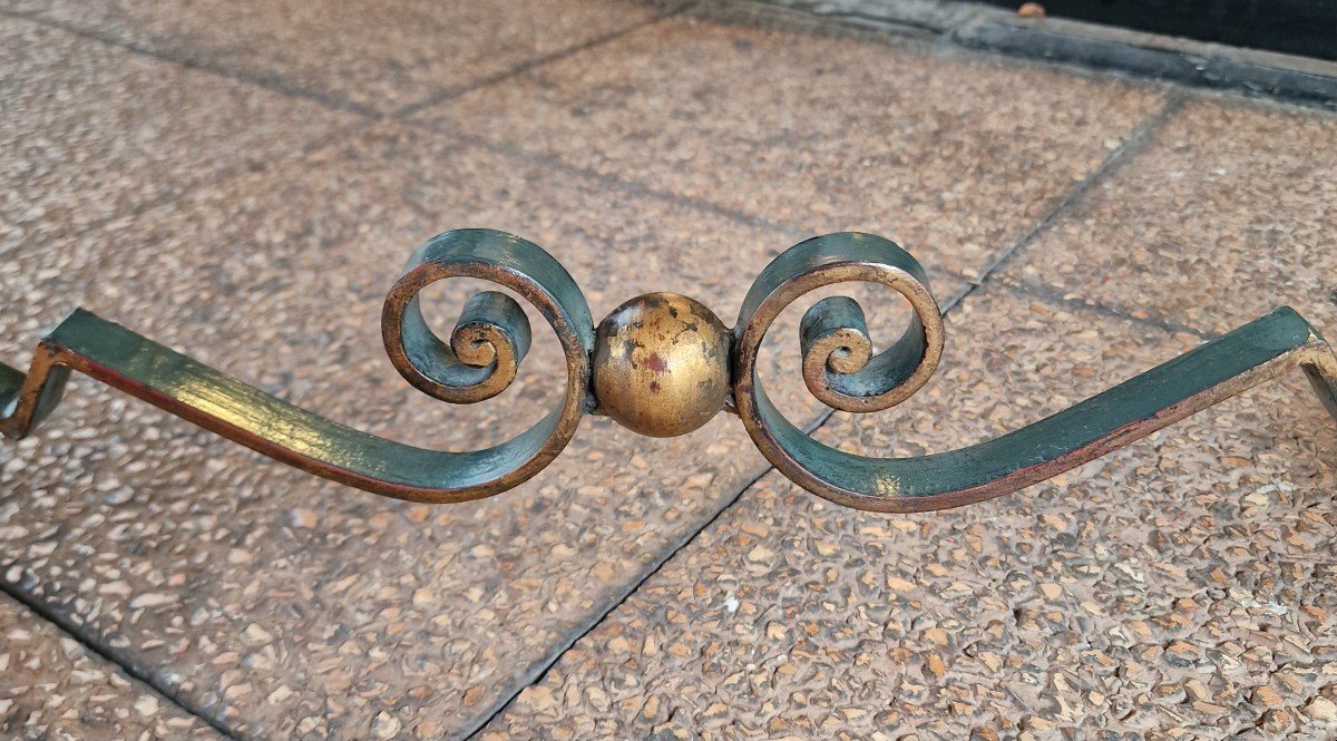 Wrought Iron Coffee Table Circa 1940-photo-3