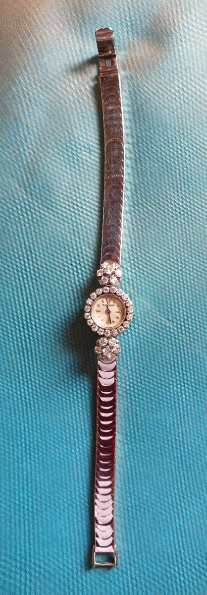  Jaeger LeCoultre - Montre Bracelet Joaillerie Pour Femme ( Or Gris Et Diamants )-photo-7