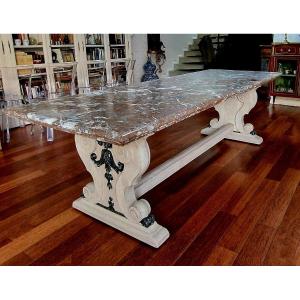 19th Century Middle Table - Marble Top.