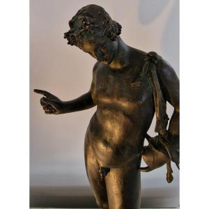 Narcisse - Bronze Originaire Des Fouilles De Pompéi - Fin XIX 