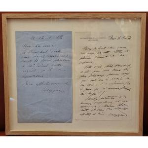 2 Letters Signed By General Weygand